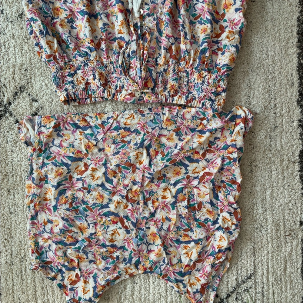 Cynthia Rowley Multicolor Floral 2 piece set (tank top and skirt)